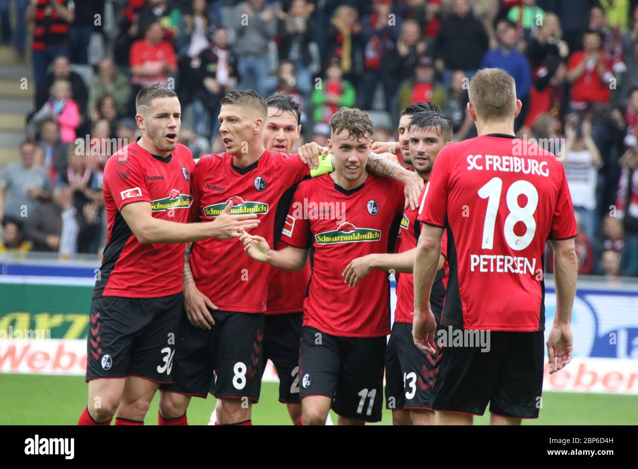 1° BL: 18-19:34. Sptg.-SC Freiburg vs 1. FC Norimberga Foto Stock