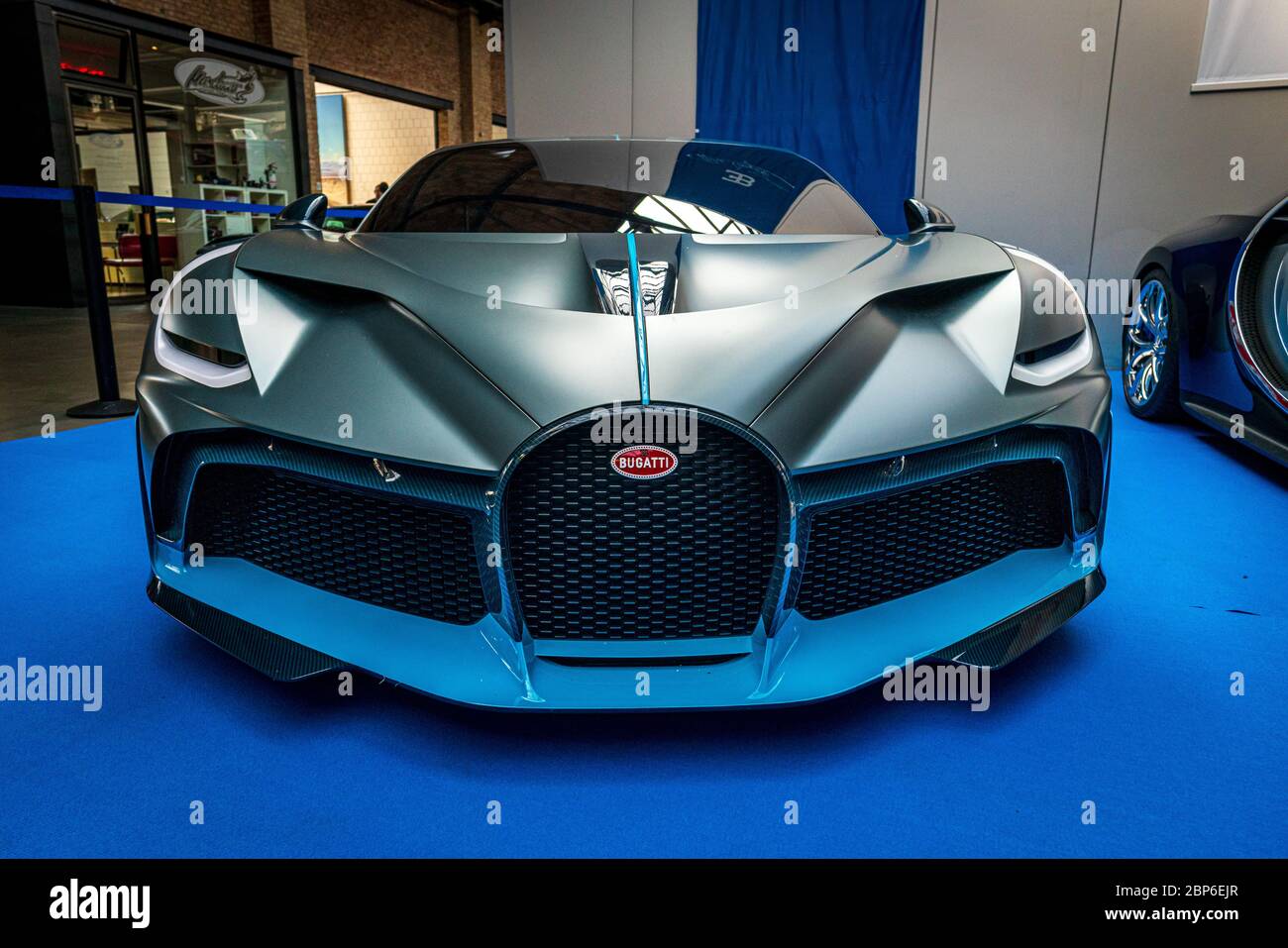 Berlino - 11 Maggio 2019: una vettura sportiva Bugatti Divo, 2018. 32Th Berlin-Brandenburg Oldtimer giorno. Foto Stock