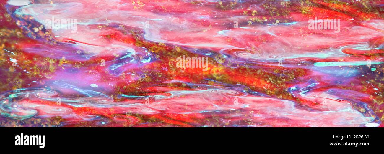 Spruzzi artistici luminosi. Trama colore pittura astratta. Moderno modello futuristico. Sfondo dinamico multicolore. Grafica frattale per un grap creativo Foto Stock