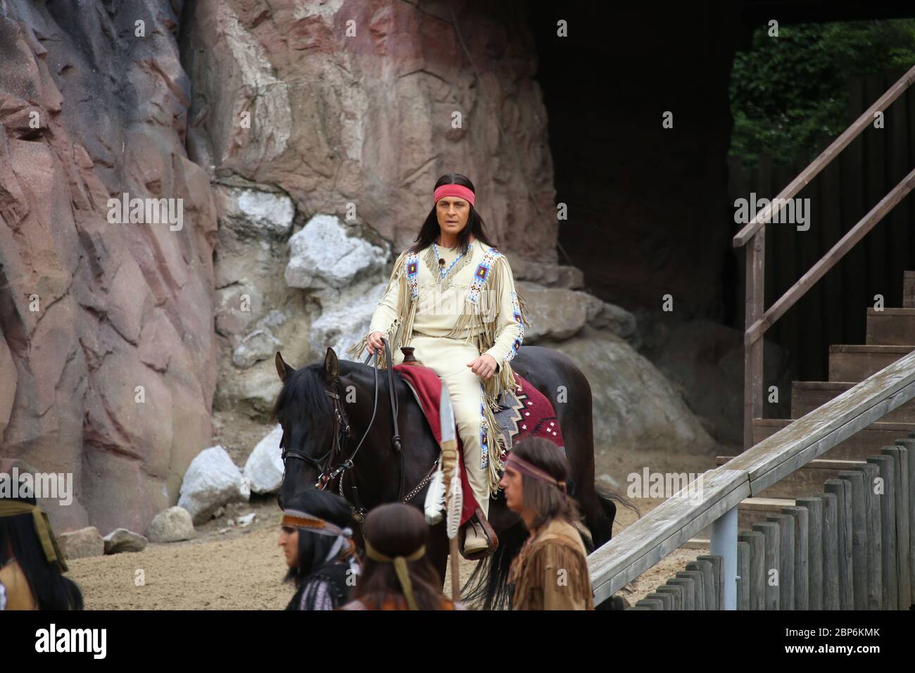 Alexander Klaws (Winnetou), introduzione stampa della nuova stagione del Kayl May Festival sotto avvoltoi - il Figlio del Baehrenjaeger, Bad Segeberg, 21.06.2019 Foto Stock