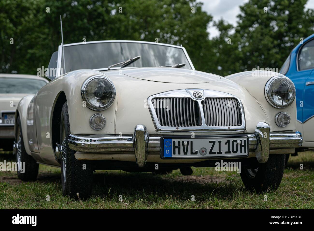 PAAREN IM GLIEN, Germania - Giugno 08, 2019: le auto sportive mg a 1600 Mark II, 1960. Die Oldtimer Show 2019. Foto Stock