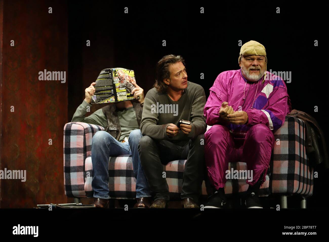 'Ladies Night', da sinistra a destra Torben KrÃ¤mer, Pascal Breuer, Torsten MÃ¼nchow, Winterhuder Ferry House, Amburgo, 11.09.19 Foto Stock