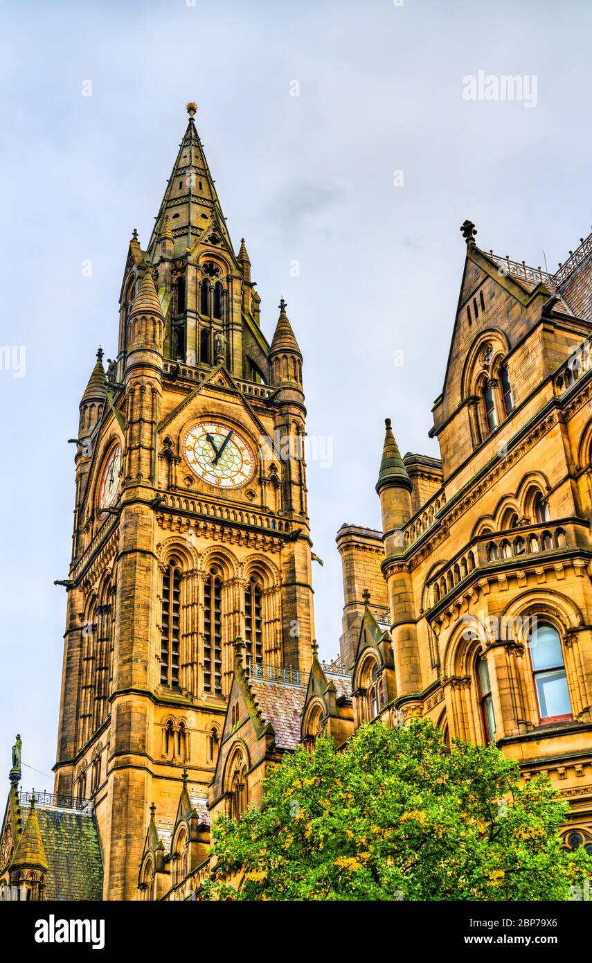 Municipio di Manchester in Inghilterra Foto Stock