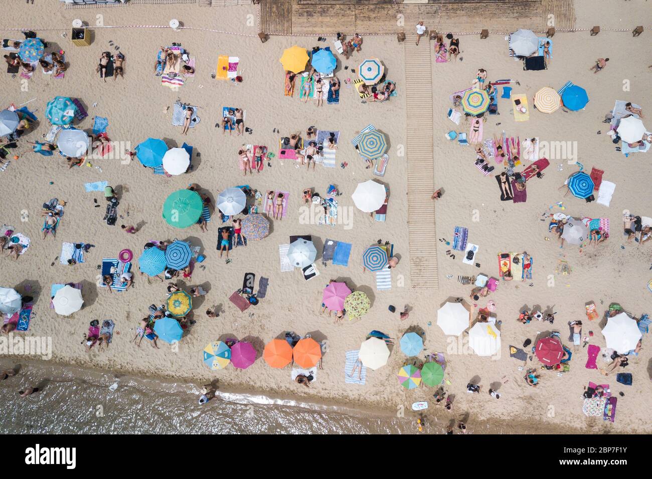 Epanomi Beach, Salonicco, Grecia il 17 maggio 2020. Foto Stock