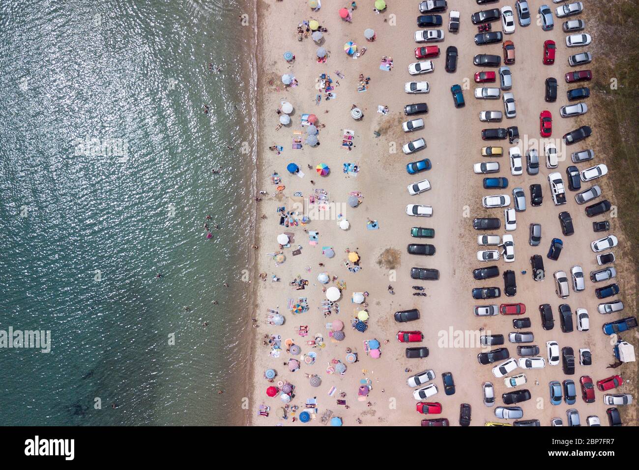 Epanomi Beach, Salonicco, Grecia il 17 maggio 2020. Foto Stock