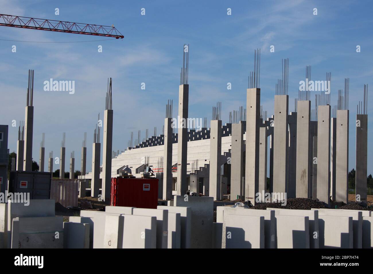 Fase di costruzione del nuovo stadio SC Freiburg Foto Stock