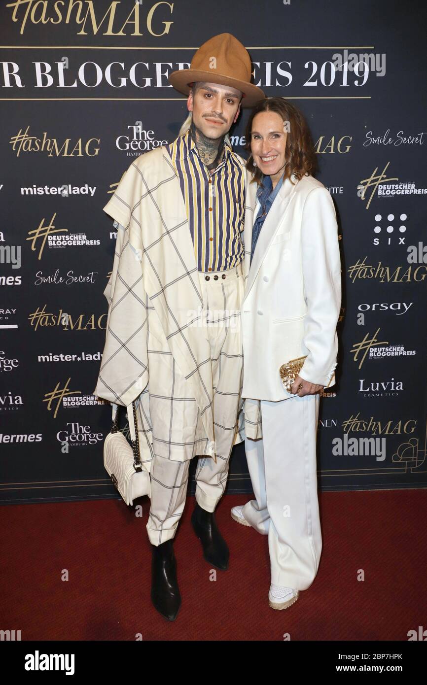 David Jakobs, Annette Weber, Premio Blogger Tedesco 2019 dal Mozartsaelen, Amburgo, 14.11.2019 Foto Stock