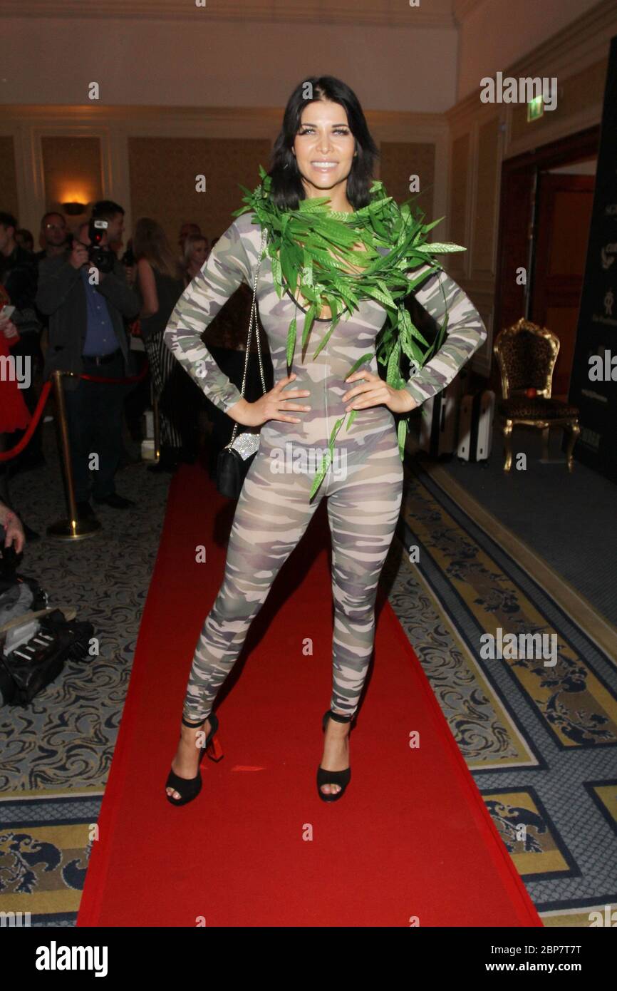 Micaela Schaefer, Julian's Jungle Palace, festa per l'inizio della nuova stagione del campo della giungla RTL, Hotel Palace Berlin, 10.01.2020 Foto Stock