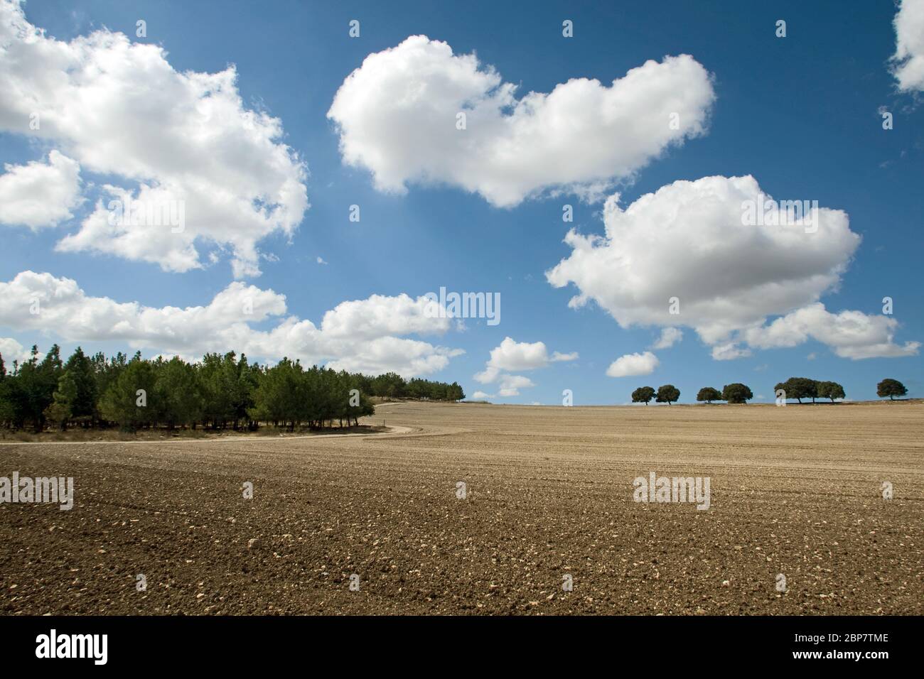 Paesaggio suggestivo. Nuvole bianche su un cielo blu Foto Stock