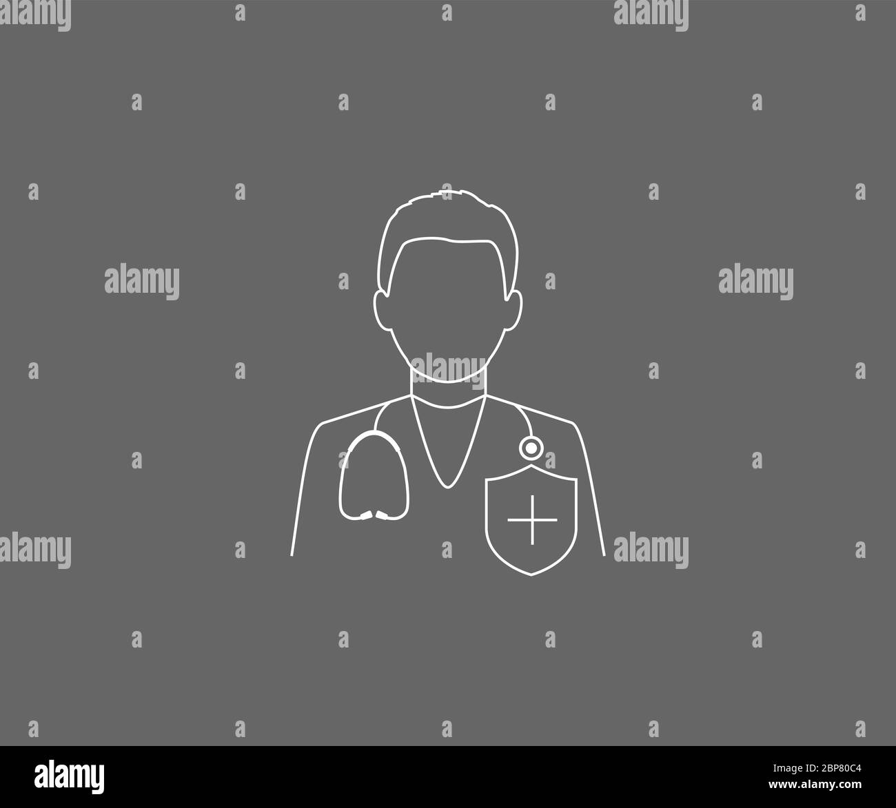 Medico, salute, medico icona. Illustrazione vettoriale, design piatto. Illustrazione Vettoriale