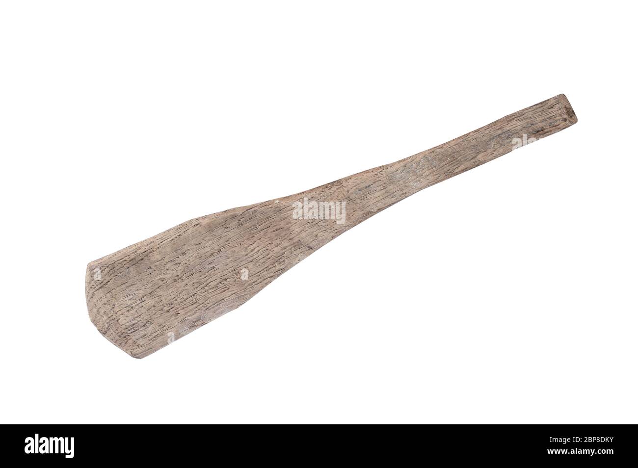 Vecchio mestolo vintage isolato su sfondo bianco, oggetto con tracciato di ritaglio. Foto Stock
