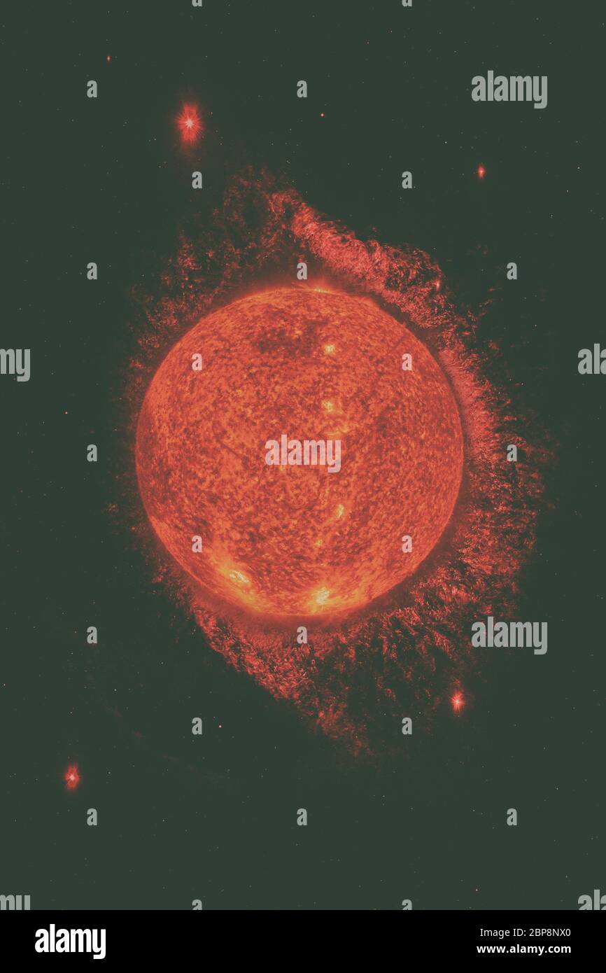 Sistema solare - Sun. è la stella al centro del sistema solare. Sun è un G-principale di tipo sequenza a stella ed è informalmente definita come un giallo Foto Stock