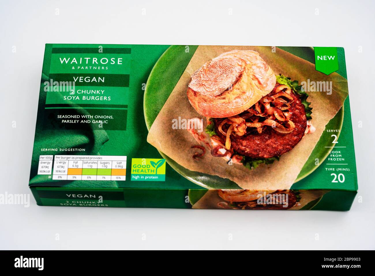 Waitrose e Partners hamburger di soia Foto Stock