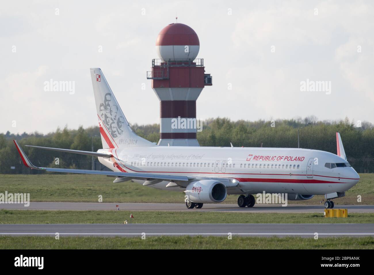 Il governo polacco Boeing 737-800 NG ha nominato Marszalek Jozef Pilsudski PLF110 a Danzica, Polonia. 12 maggio 2020 © Wojciech Strozyk / Alamy Stock Foto Foto Stock