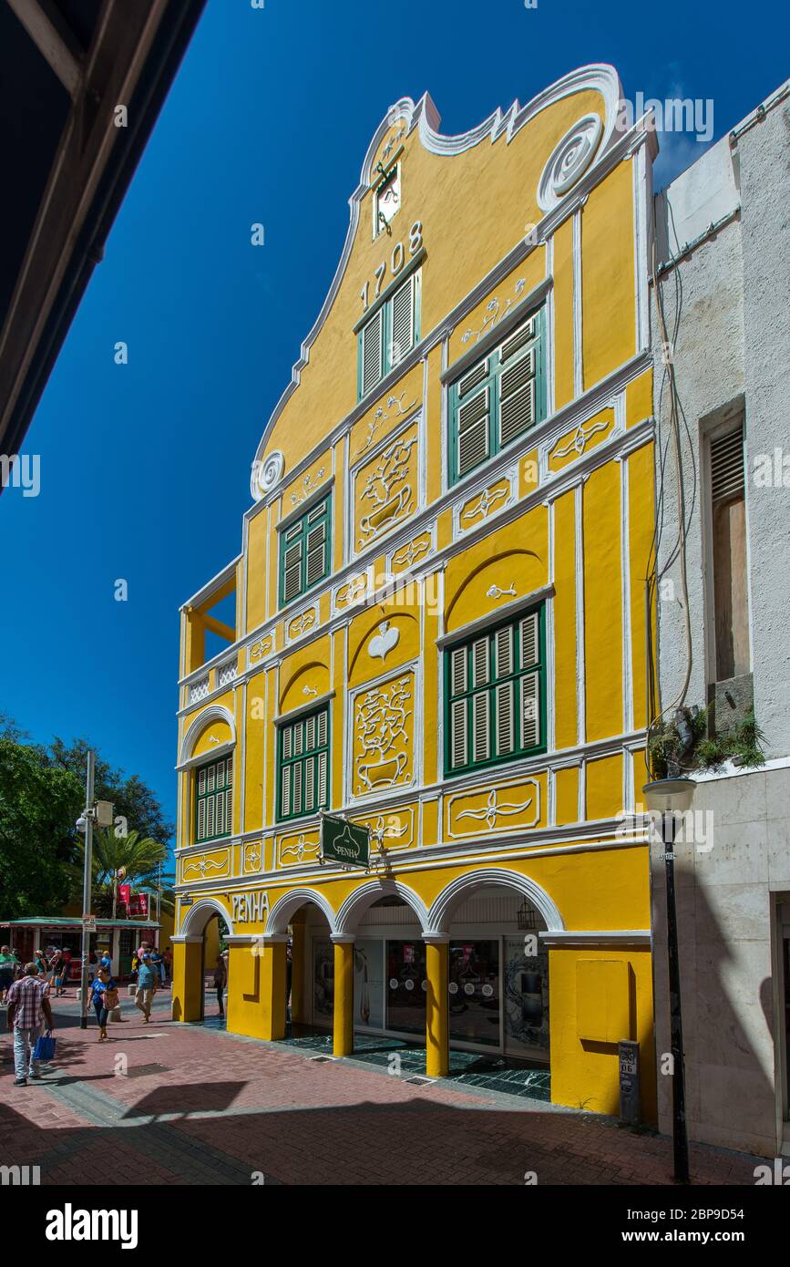 Architettura a Willemstad, Curacao Foto Stock