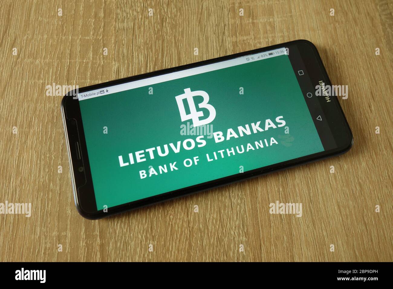 Logo Bank of Lituania visualizzato sullo smartphone Foto Stock