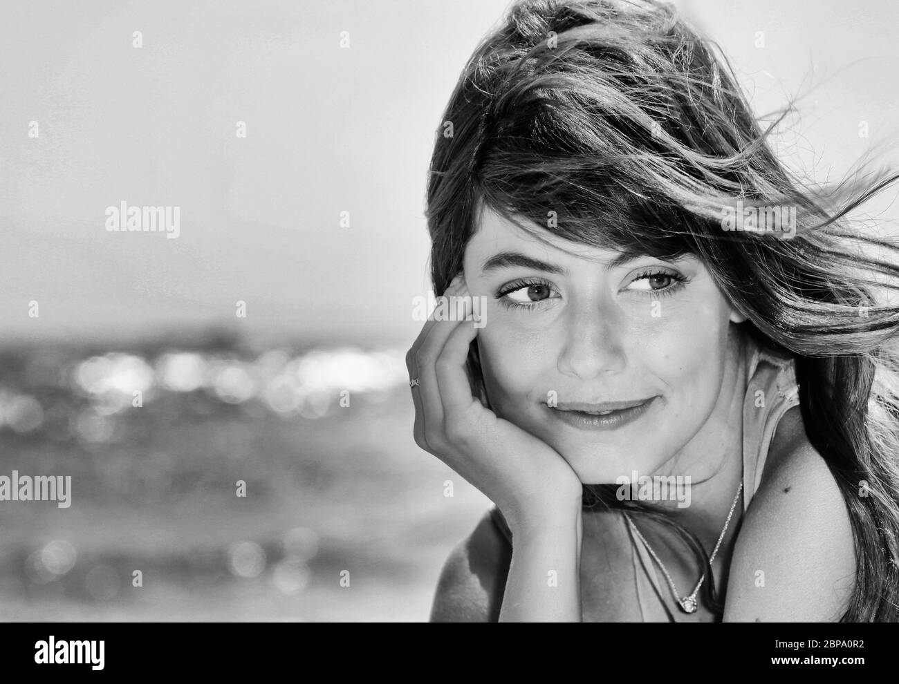 VENEZIA, ITALIA - 28 AGOSTO: Alessandra Mastarardi si trova in spiaggia il giorno 2 del 71esimo Festival del Cinema di Venezia il 28 agosto 2014 a Venezia, Italia Foto Stock