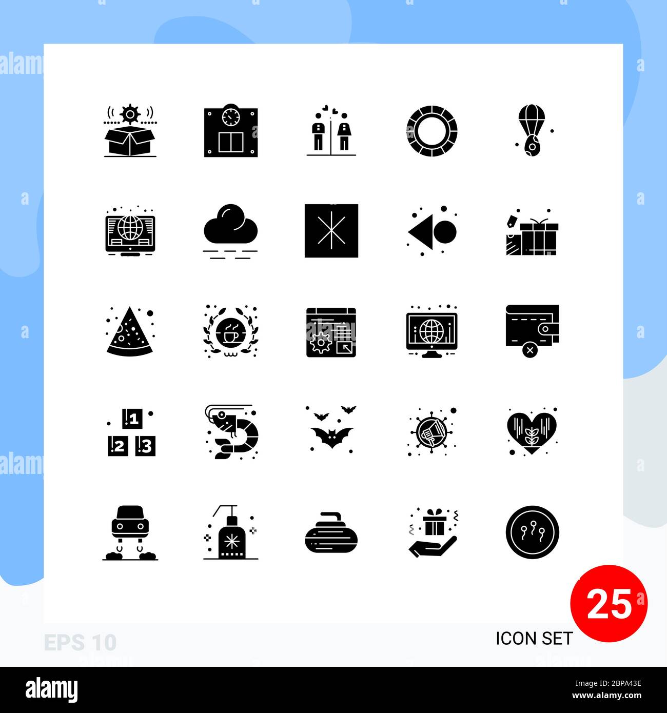 25 icone creative segni e simboli moderni di orecchio, processo, uomini, creativi, ragazza elementi editabili di disegno vettoriale Illustrazione Vettoriale
