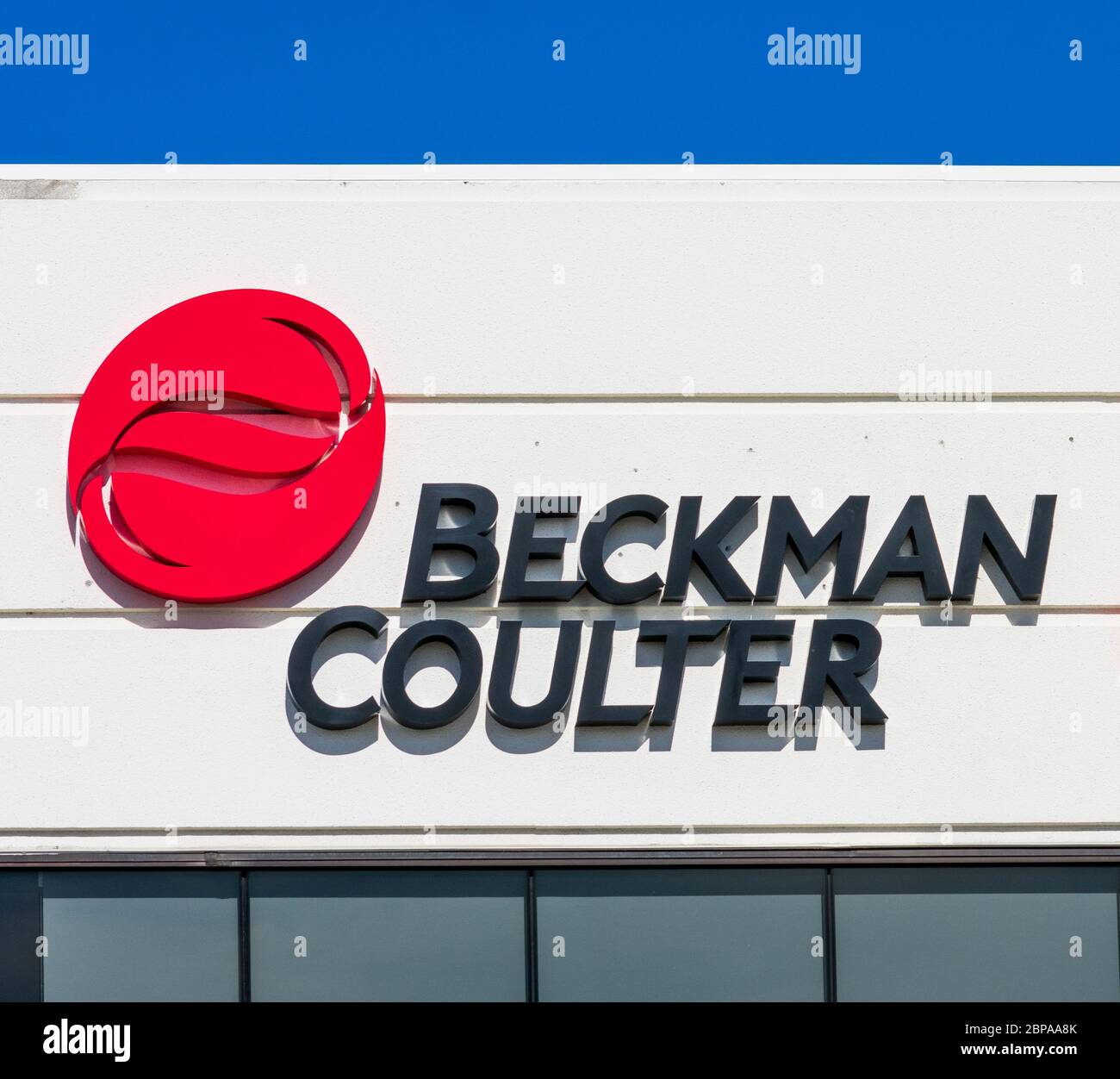 Beckman Coultersign presso la sede centrale di Beckman Coulter Life Sciences. È l'azienda Danaher che si concentra sulla sanità attraverso la scoperta, la ricerca - S. Foto Stock