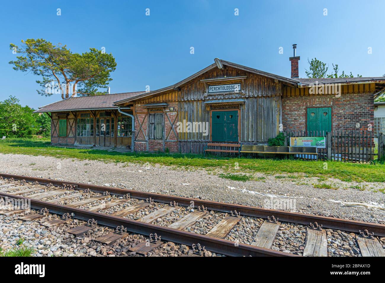 Vecchia stazione ferroviaria storica di Perchtoldsdorf, bassa Austria Foto Stock