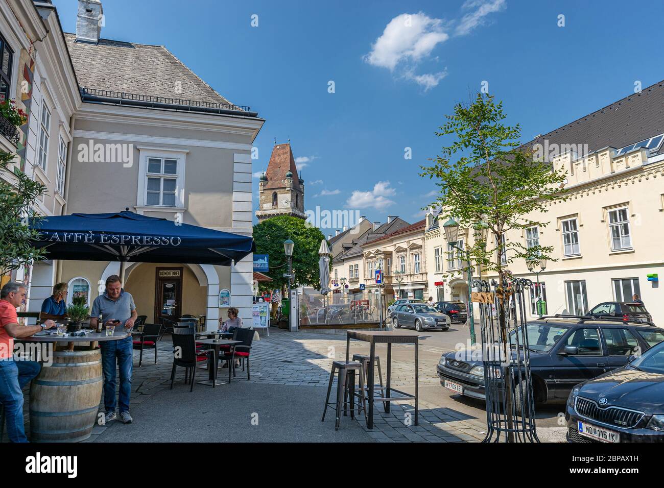 Impressioni dello storico villaggio di Perchtoldsdorf, bassa Austria Foto Stock
