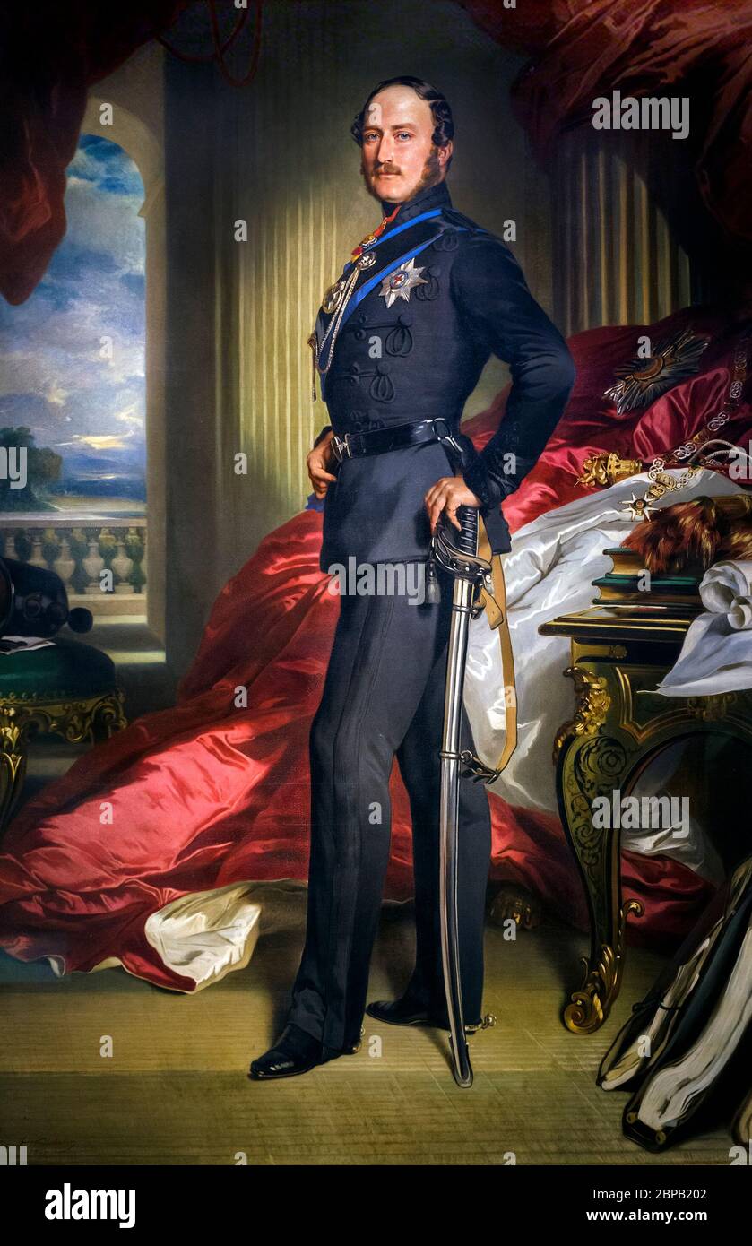 Principe Alberto, ritratto di Franz Xaver Winterhalter, olio su tela, 1867. Foto Stock