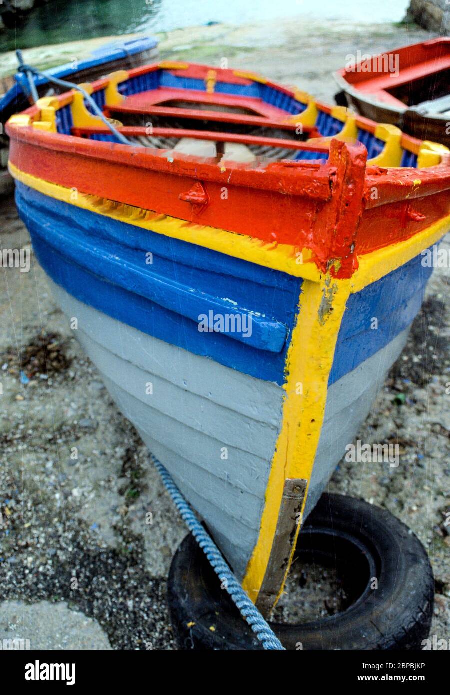 La barca dipinta Foto Stock