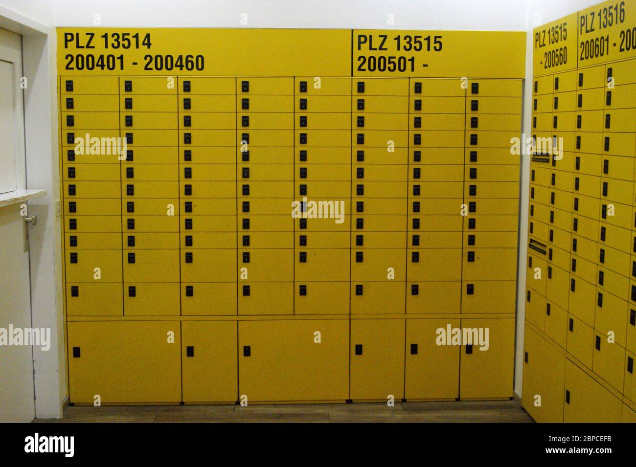 Postfachanlage der Deutschen Post. Foto Stock