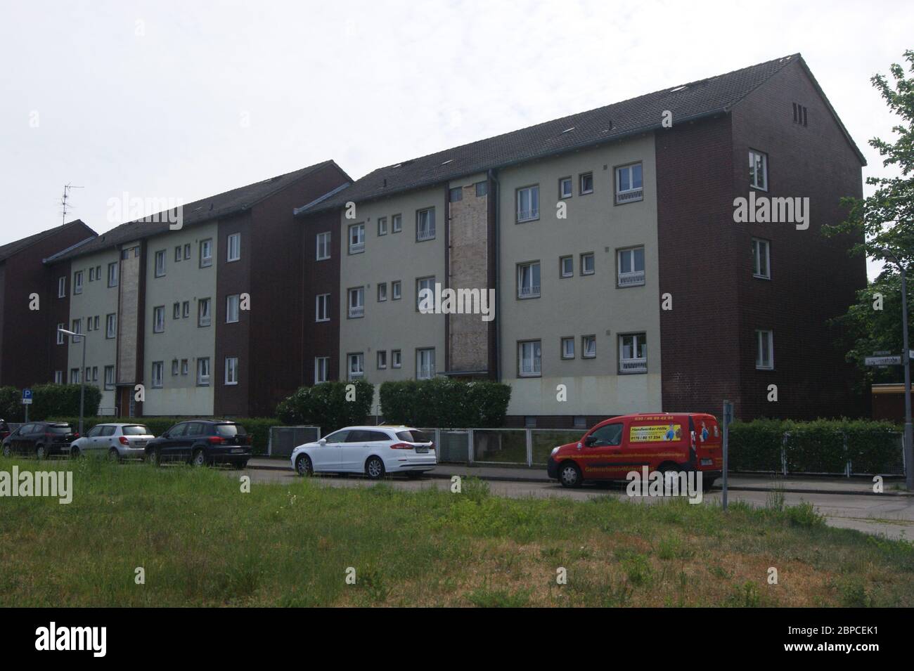 Die Straße Lazarusstraße a Berlino-Spandau. Foto Stock