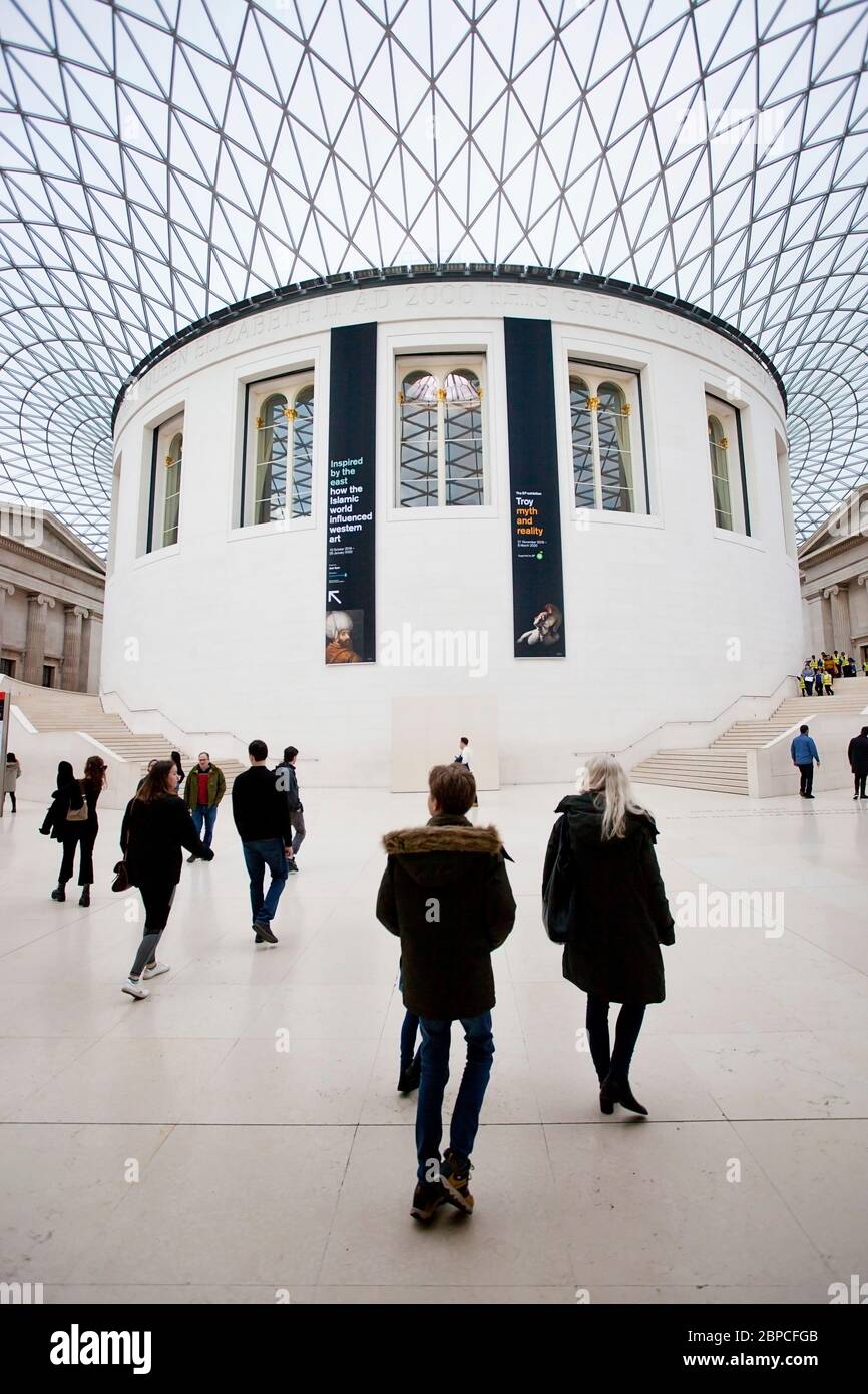 Squisito interno del British Museum Foto Stock