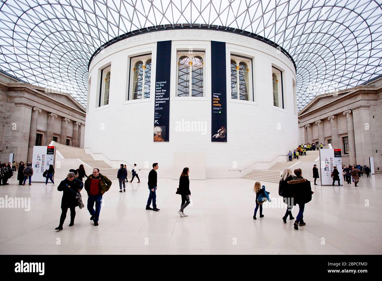 Squisito interno del British Museum Foto Stock