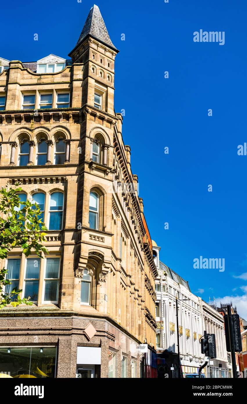 Architettura di Manchester in Inghilterra Foto Stock