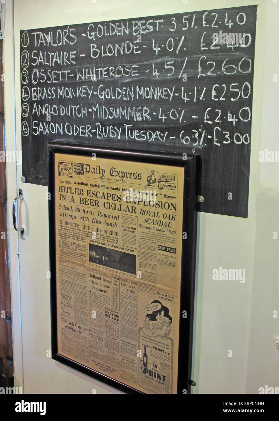 Birre, Real Ales, ELR, East Lancashire Railway, East Lancashire Railway Bury Station, Greater Manchester, Inghilterra, Regno Unito Foto Stock