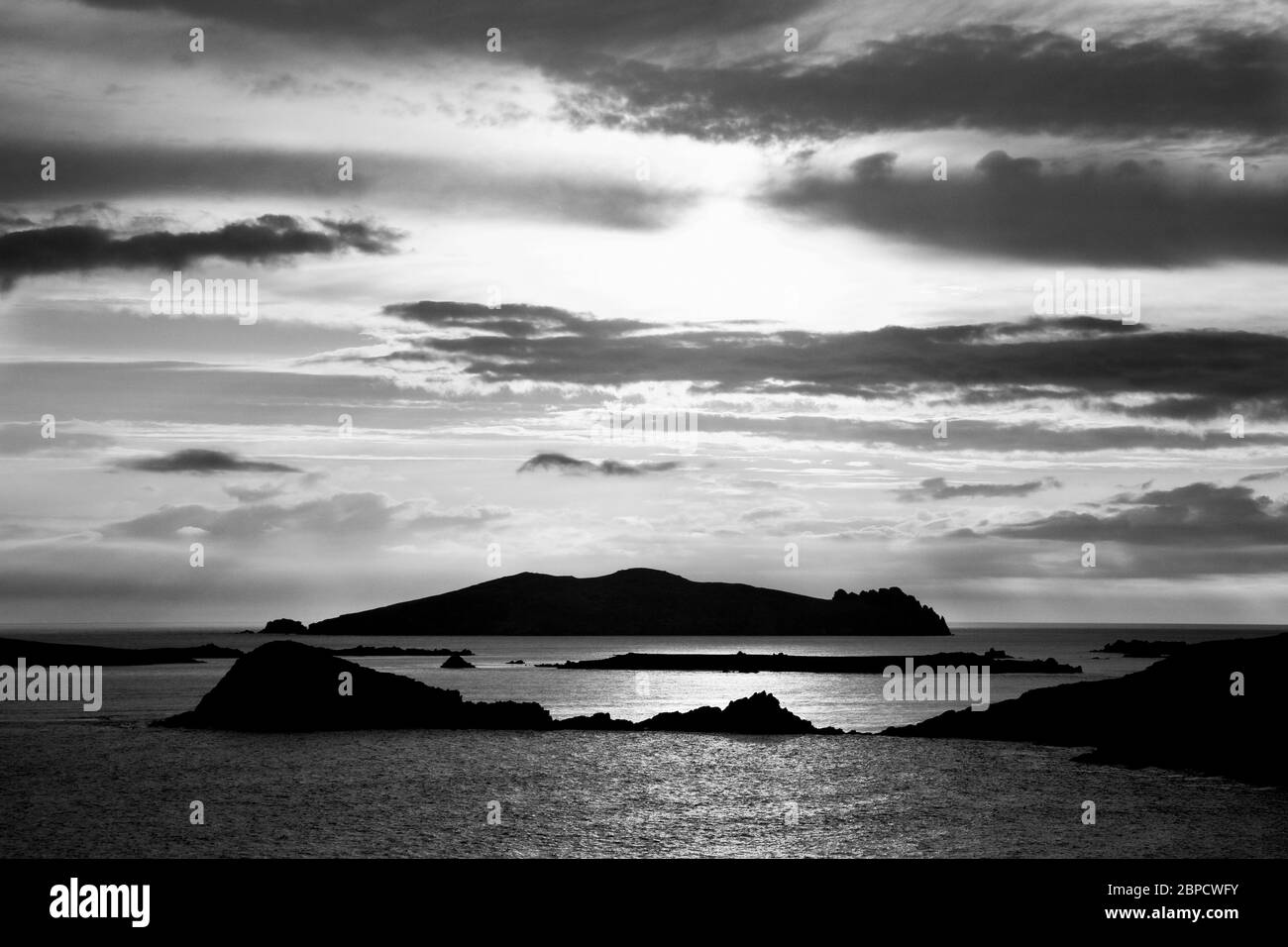 Isole Blasket, Slea Head, Penisola di Dingle, Contea di Kerry, Irlanda Foto Stock Isole Blasket, Slea Head, Penisola di Dingle, Contea di Kerry, Irlanda Foto Stock