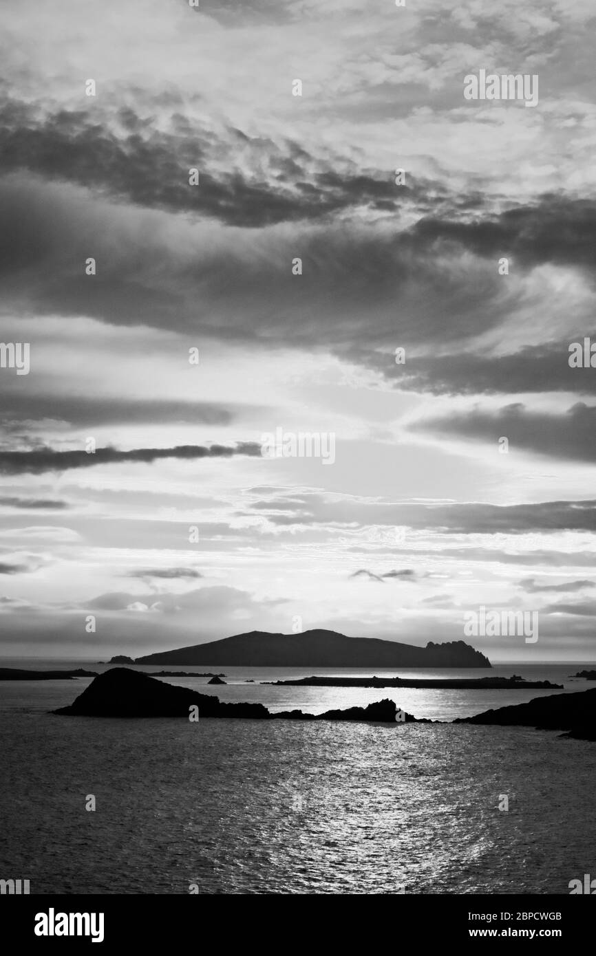 Isole Blasket, Slea Head, Penisola di Dingle, Contea di Kerry, Irlanda Foto Stock Isole Blasket, Slea Head, Penisola di Dingle, Contea di Kerry, Irlanda Foto Stock