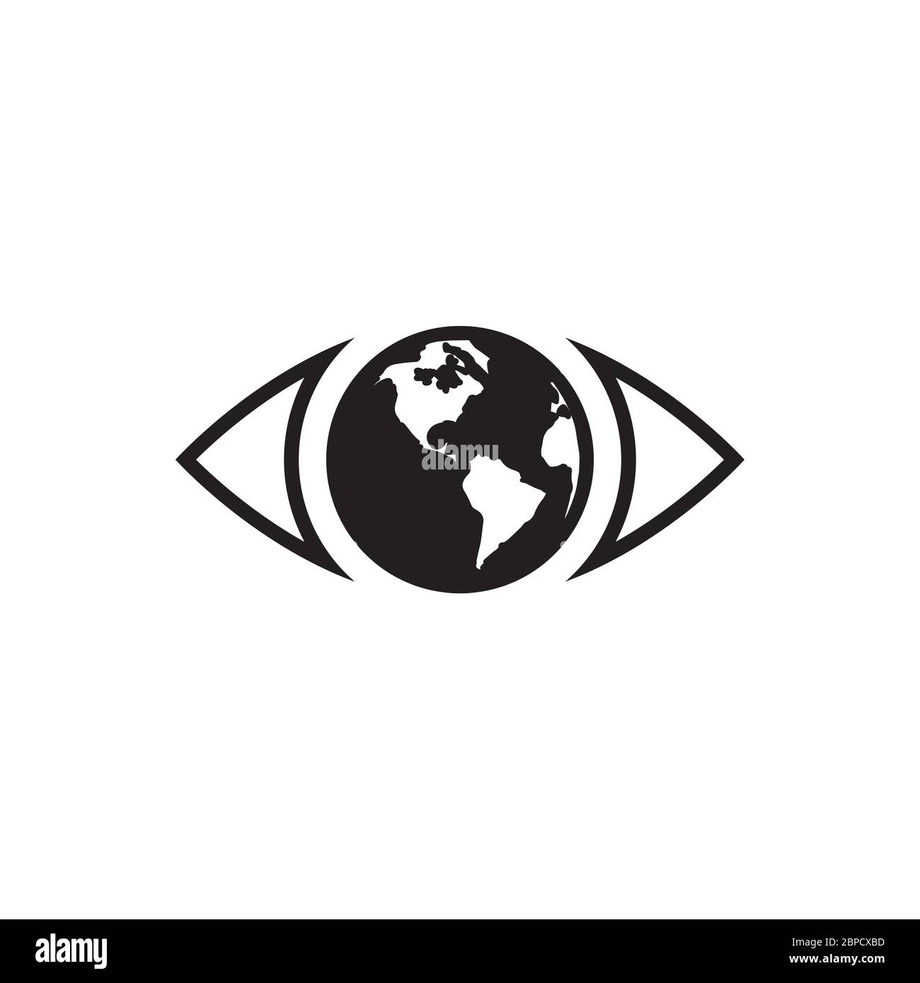 earth eye design vettoriale. icona creativa illustrazione vettoriale. Illustrazione Vettoriale