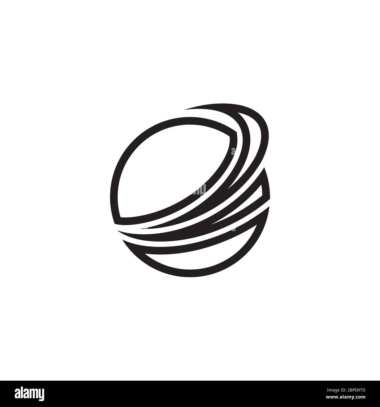 vettore di logo globale swoosh lines isolato su sfondo bianco Illustrazione Vettoriale