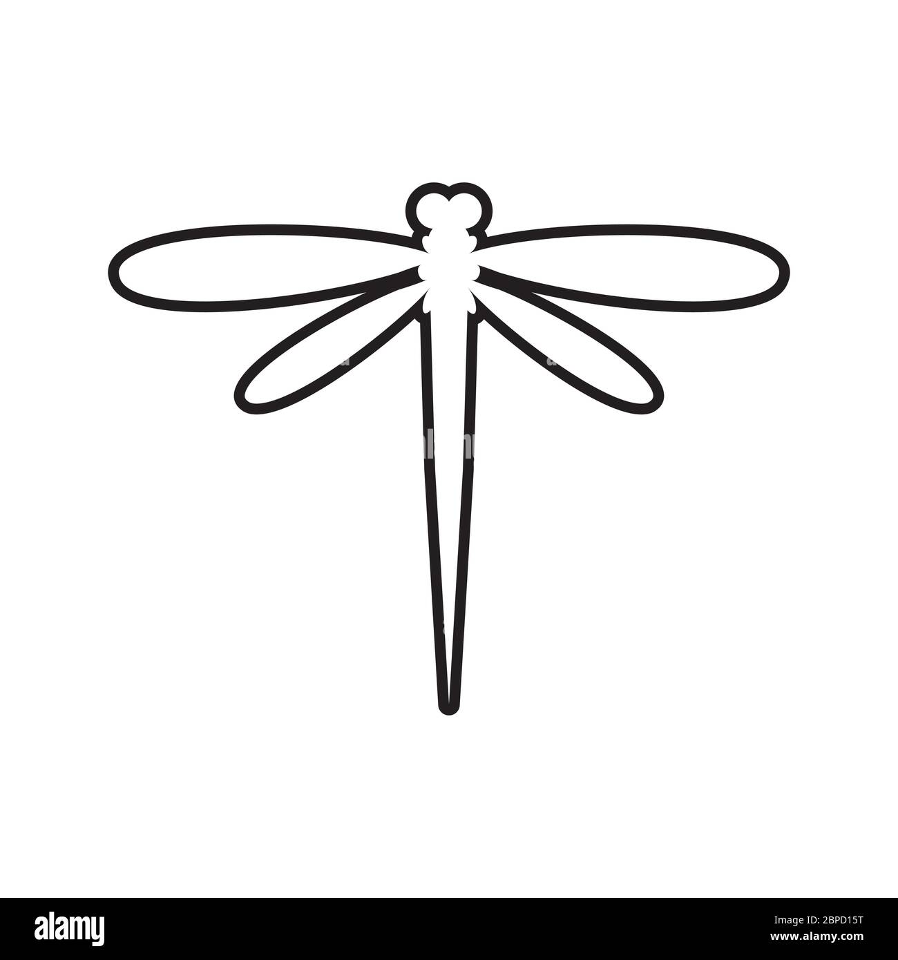 vettore icona linee dragonfly isolato su sfondo bianco Illustrazione Vettoriale