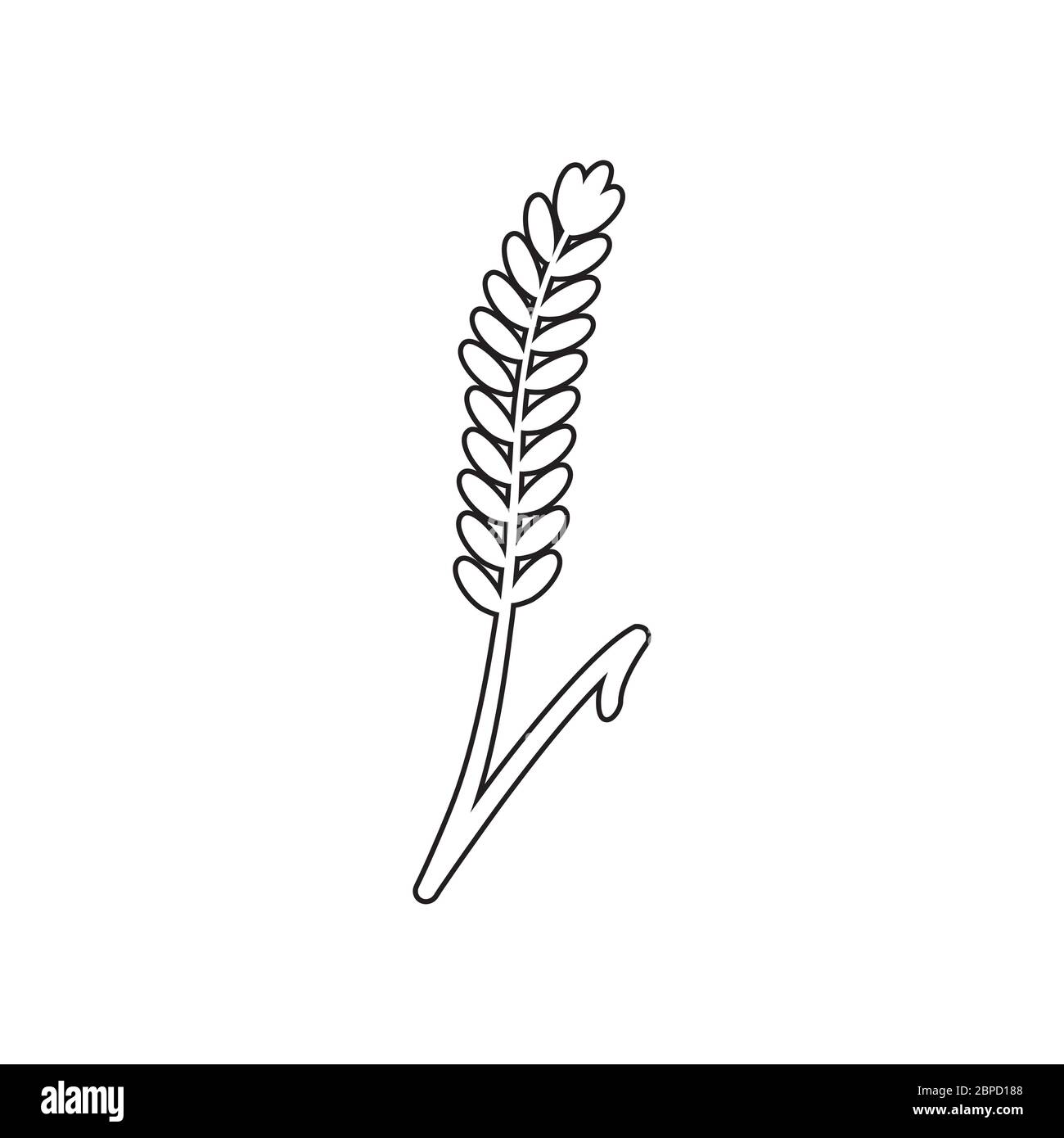 icona linee simbolo pianta riso vettore isolato su sfondo bianco Illustrazione Vettoriale