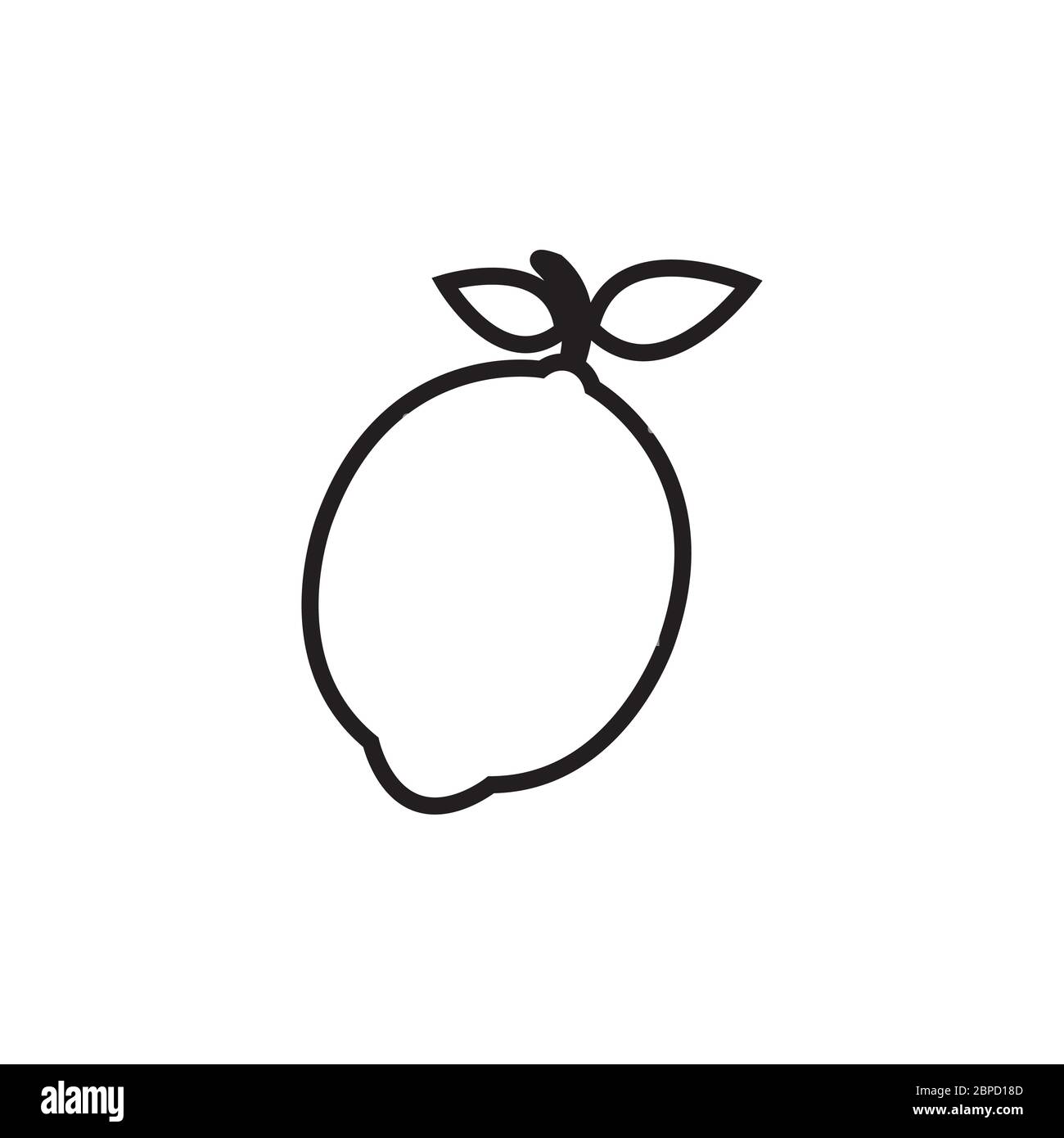 linee icona lime frutta simbolo vettore isolato su sfondo bianco Illustrazione Vettoriale