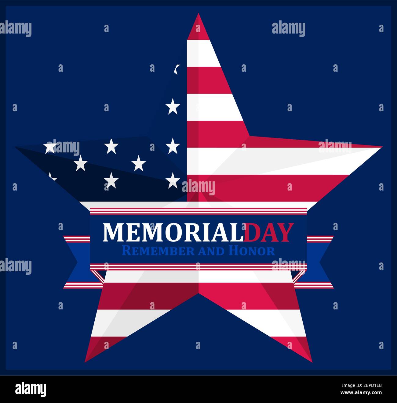 Illustrazione vettoriale per la celebrazione del Memorial Day (giorno commemorativo) degli Stati Uniti Illustrazione Vettoriale