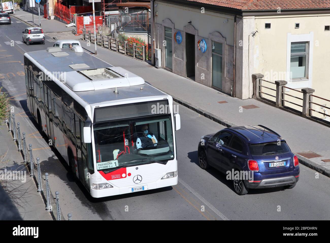 Benevento - Autobus urbano durante la quarantena Foto Stock