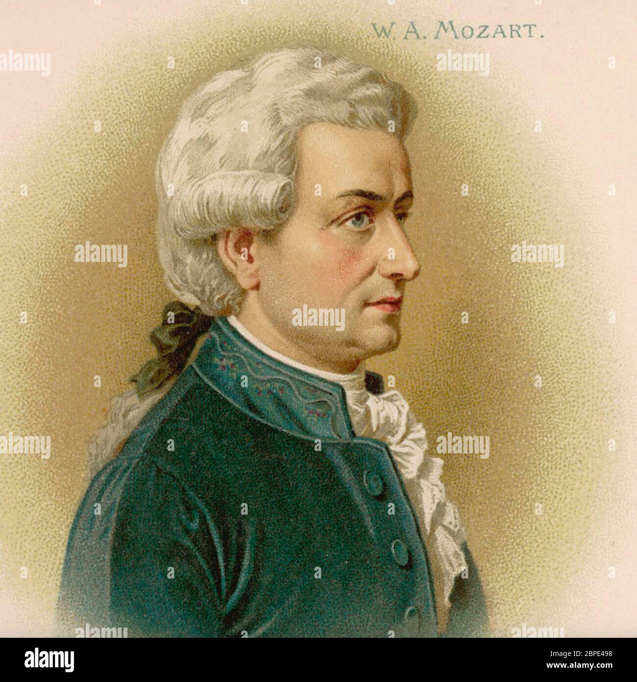 WOLFGANG AMADEUS MOZART (1756-1791) compositore austro-ungarico di musica classica Foto Stock