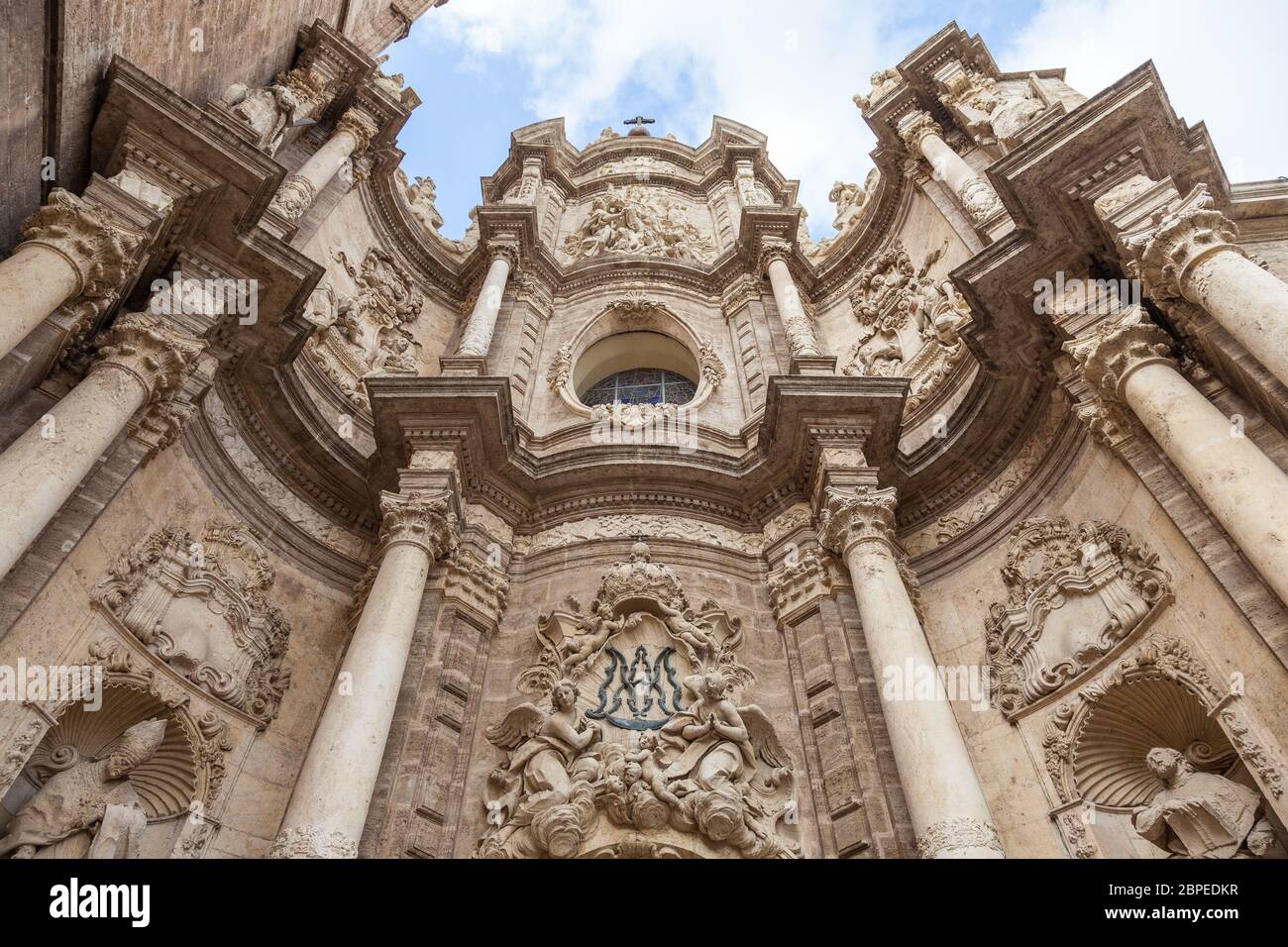 Spagna, Valencia. Dettaglio della cattedrale - Basilica dell'Assunzione di Nostra Signora di Valencia Foto Stock