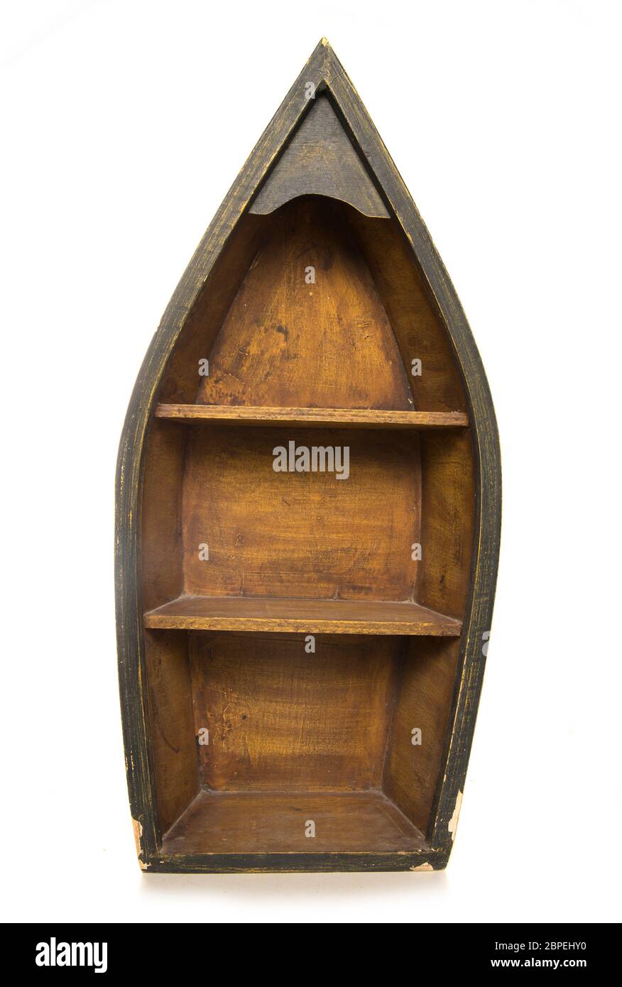 scaffale a forma di barca isolato su sfondo bianco Foto stock - Alamy