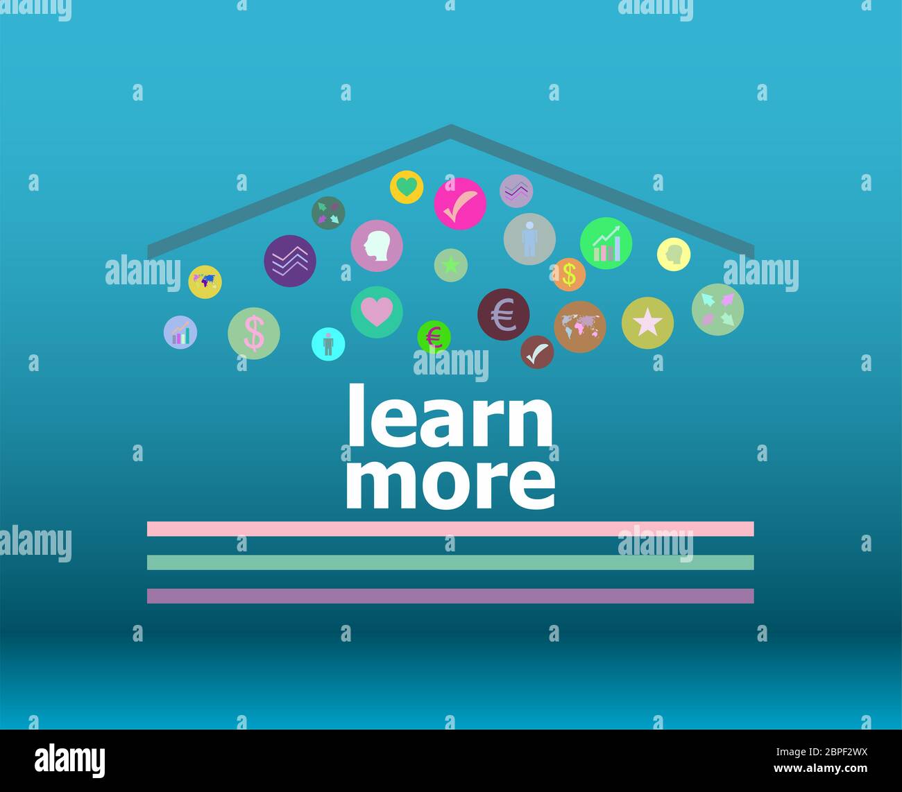 Testo ulteriori informazioni su sfondo digitale. Concetto di istruzione Foto Stock