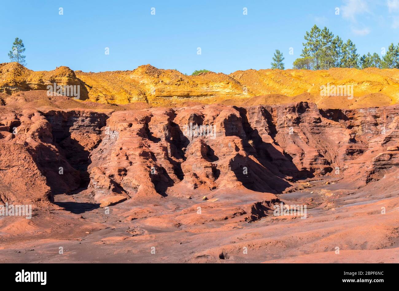 Resti di antiche miniere di Riotinto in Huelva (Spagna) Foto Stock