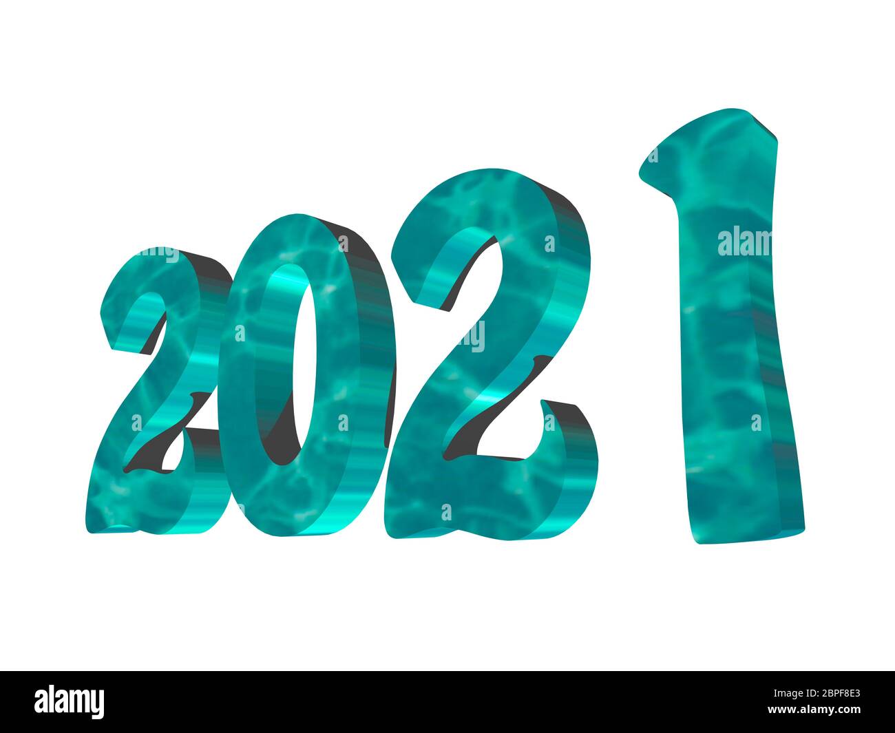 Numeri di anno del rendering 3D di due millesimi Foto Stock