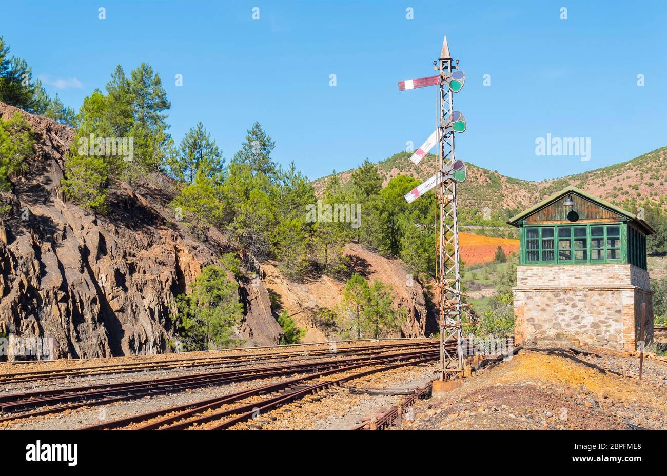 Resti di antiche miniere di Riotinto in Huelva (Spagna) Foto Stock