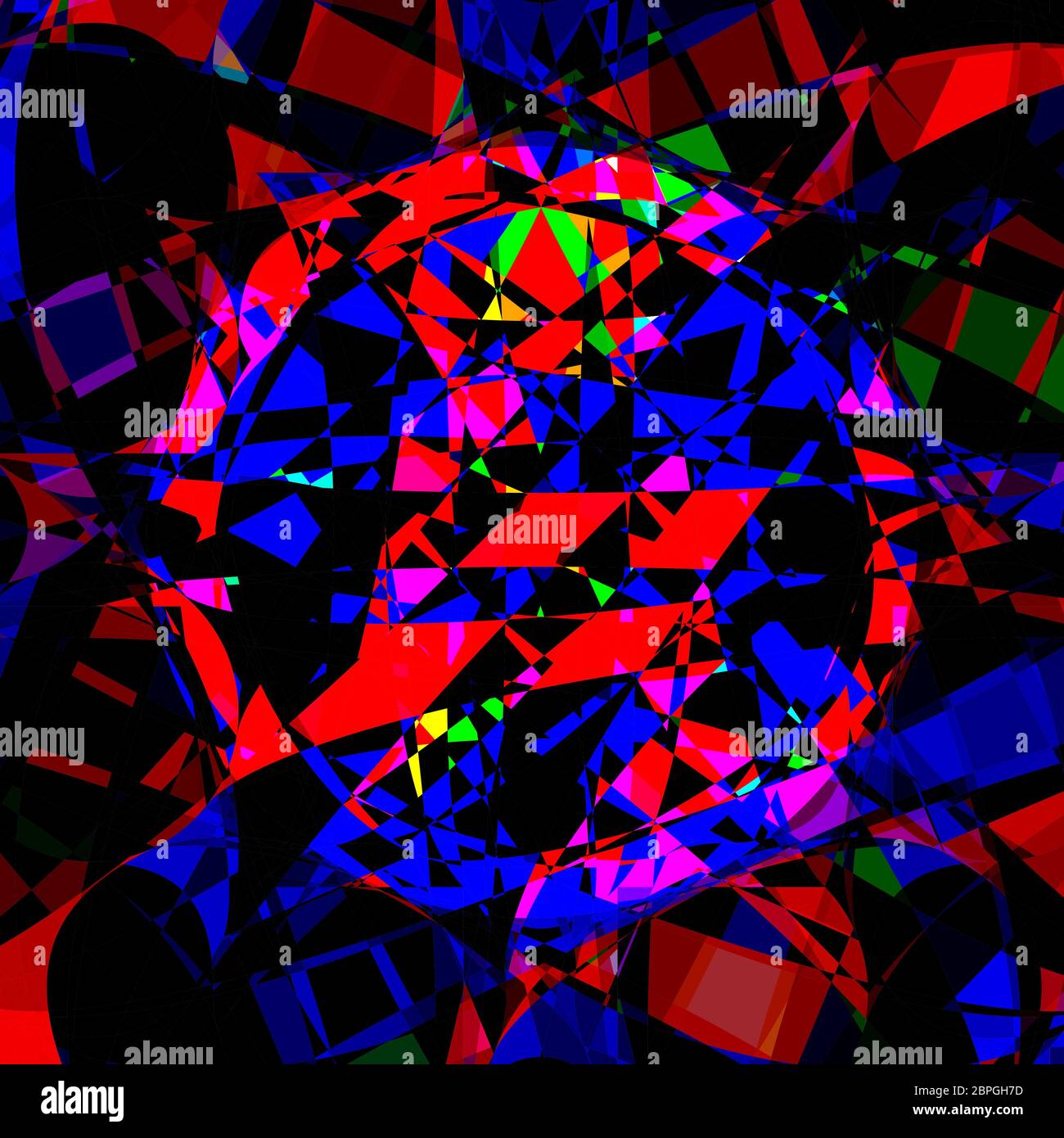 Sfondo luminoso policromo a mosaico. Vetro colorato rotto, motivo senza cuciture geometrico a forma di motley. Pittura astratta della galleria d'arte moderna Illustrazione Vettoriale